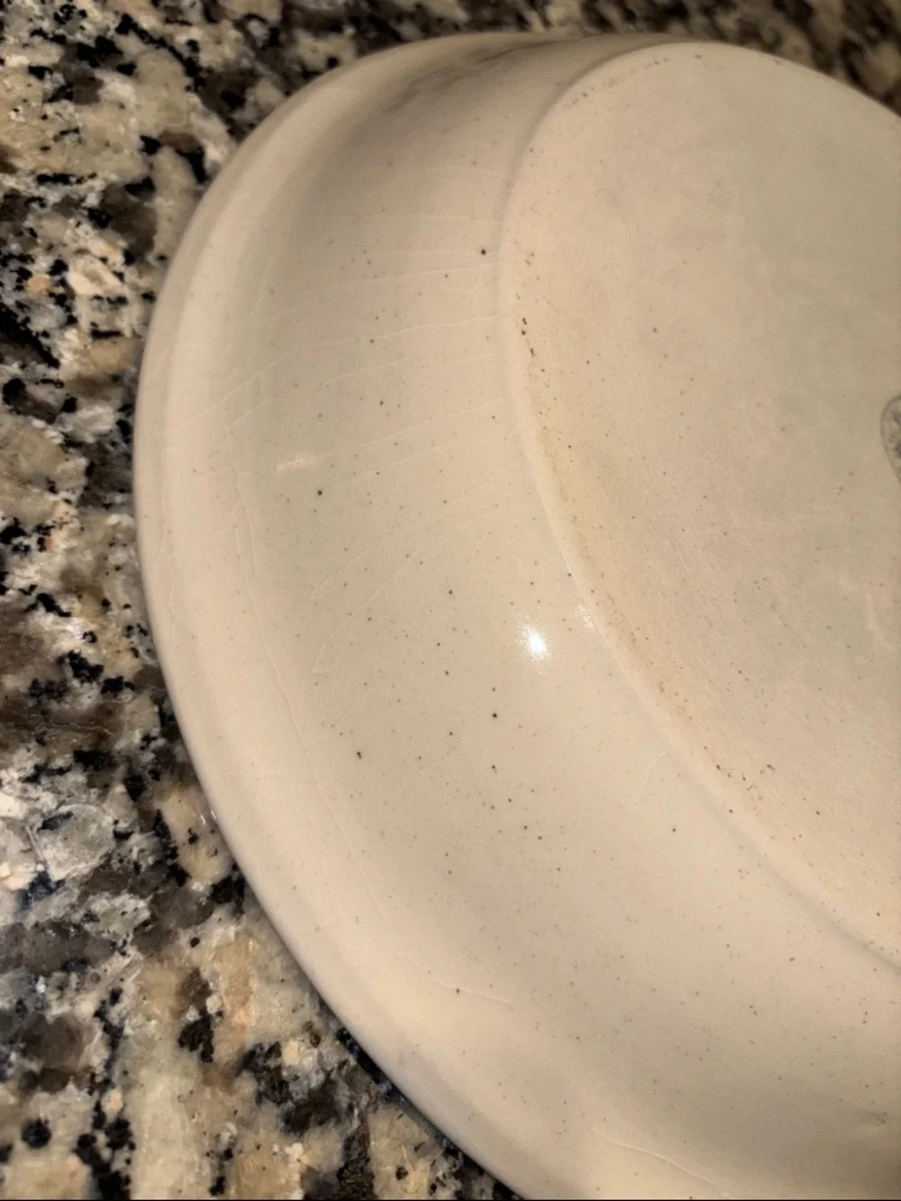 Vintage Union Stoneware Maine Hand-Painted Blue Floral Stoneware Serving Bowl